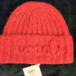 Coach Red Beanie